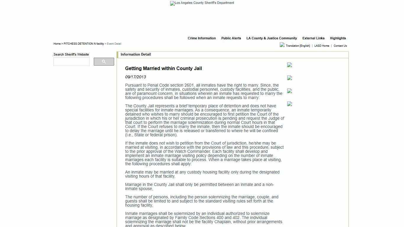 LASD.org - Information Detail